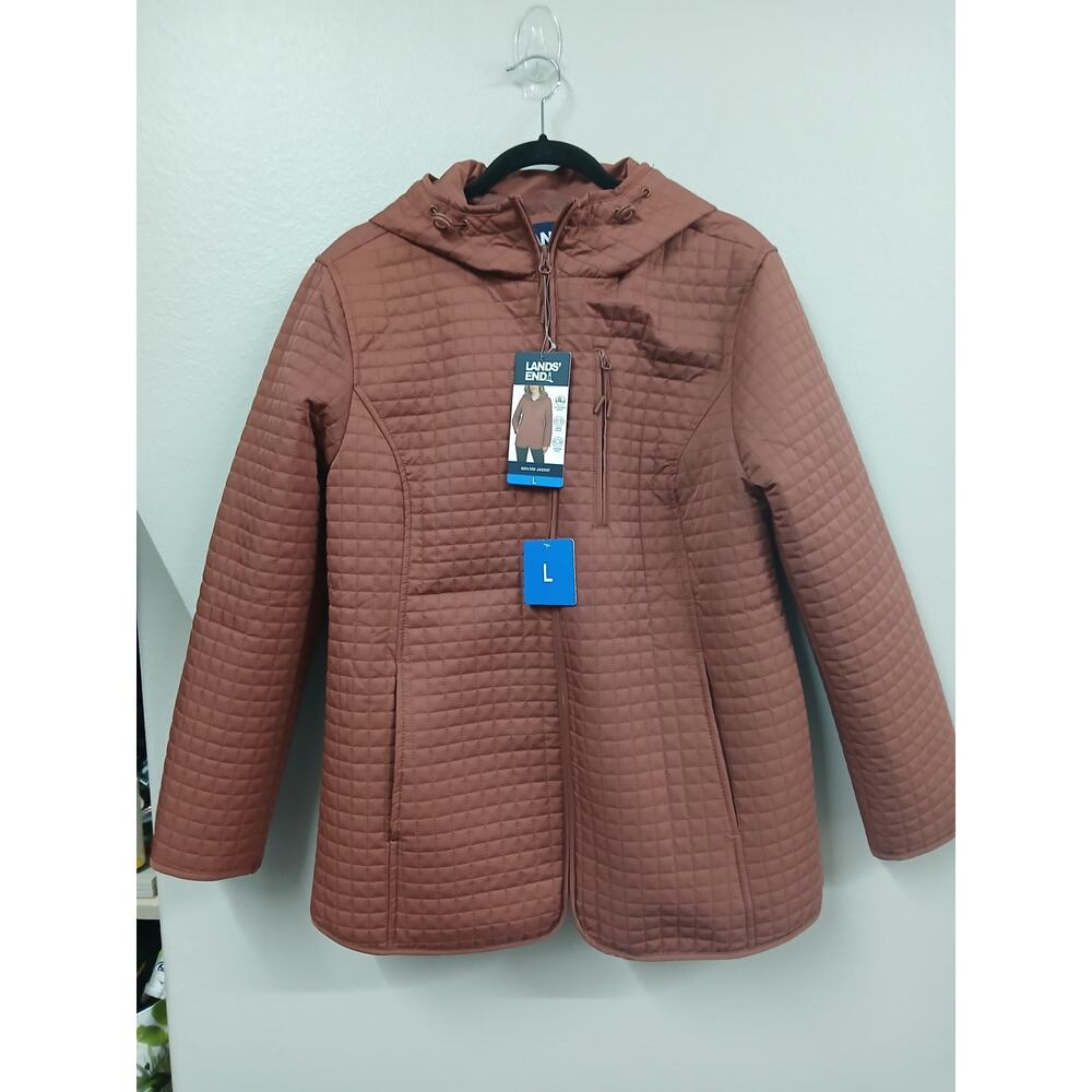 Lands' End Women's Quilted Jacket LG - Picture 2 of 10